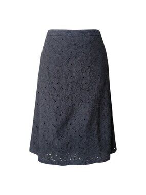 Real Clothes Black Floral Eyelet A-Line Skirt – Size 16